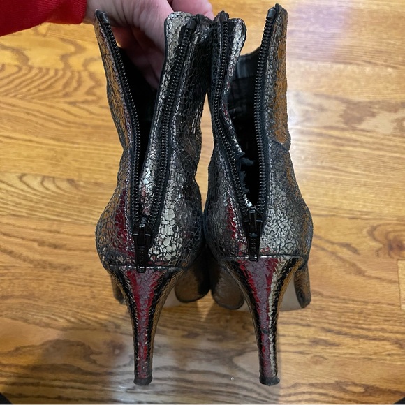 Free People Leather Lexi Heel Boots in Silver - Picture 12 of 16